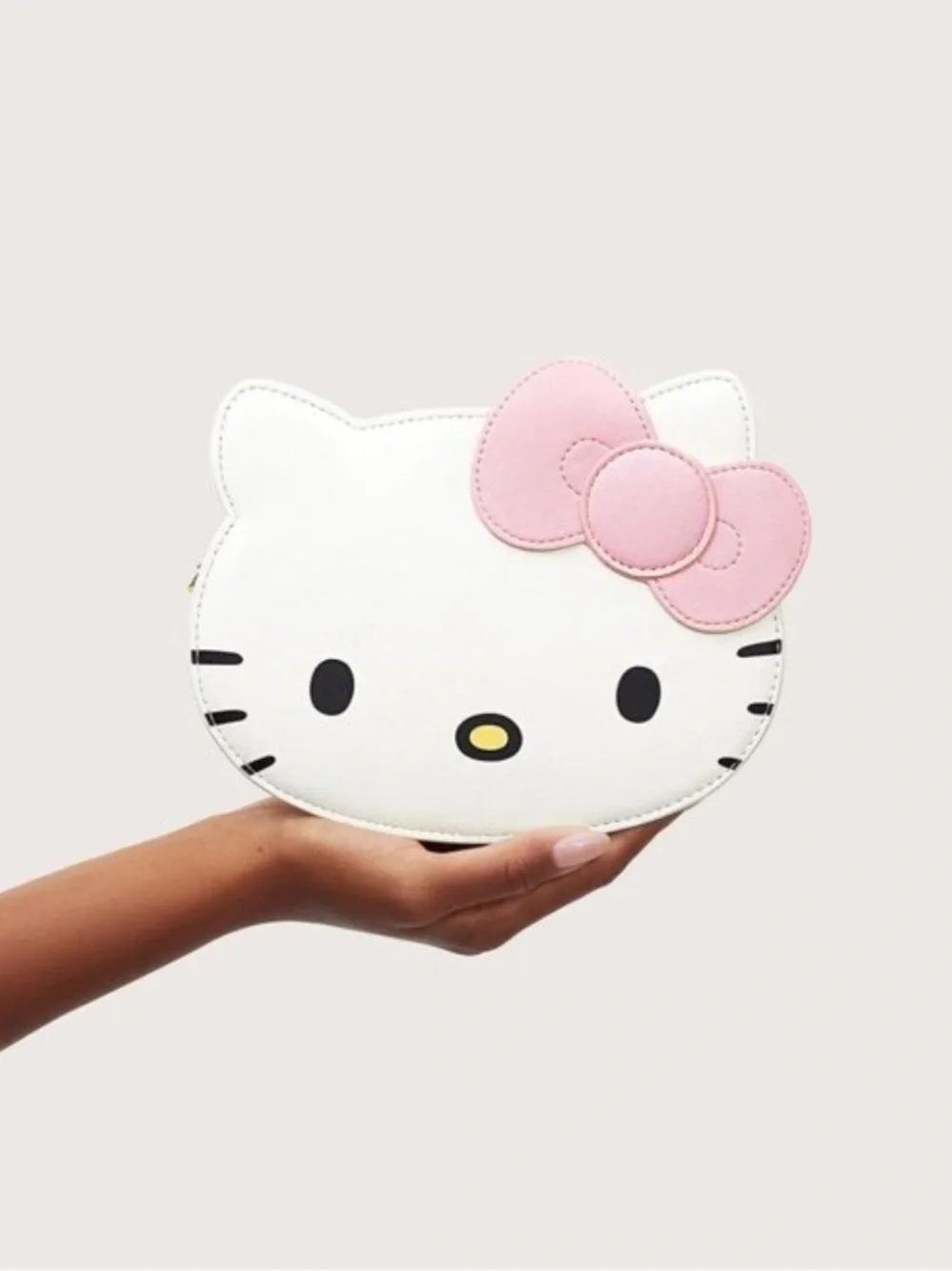 Stoney Clover Lane Hello Kitty White Cosmetic Pouch with Pink Bow
